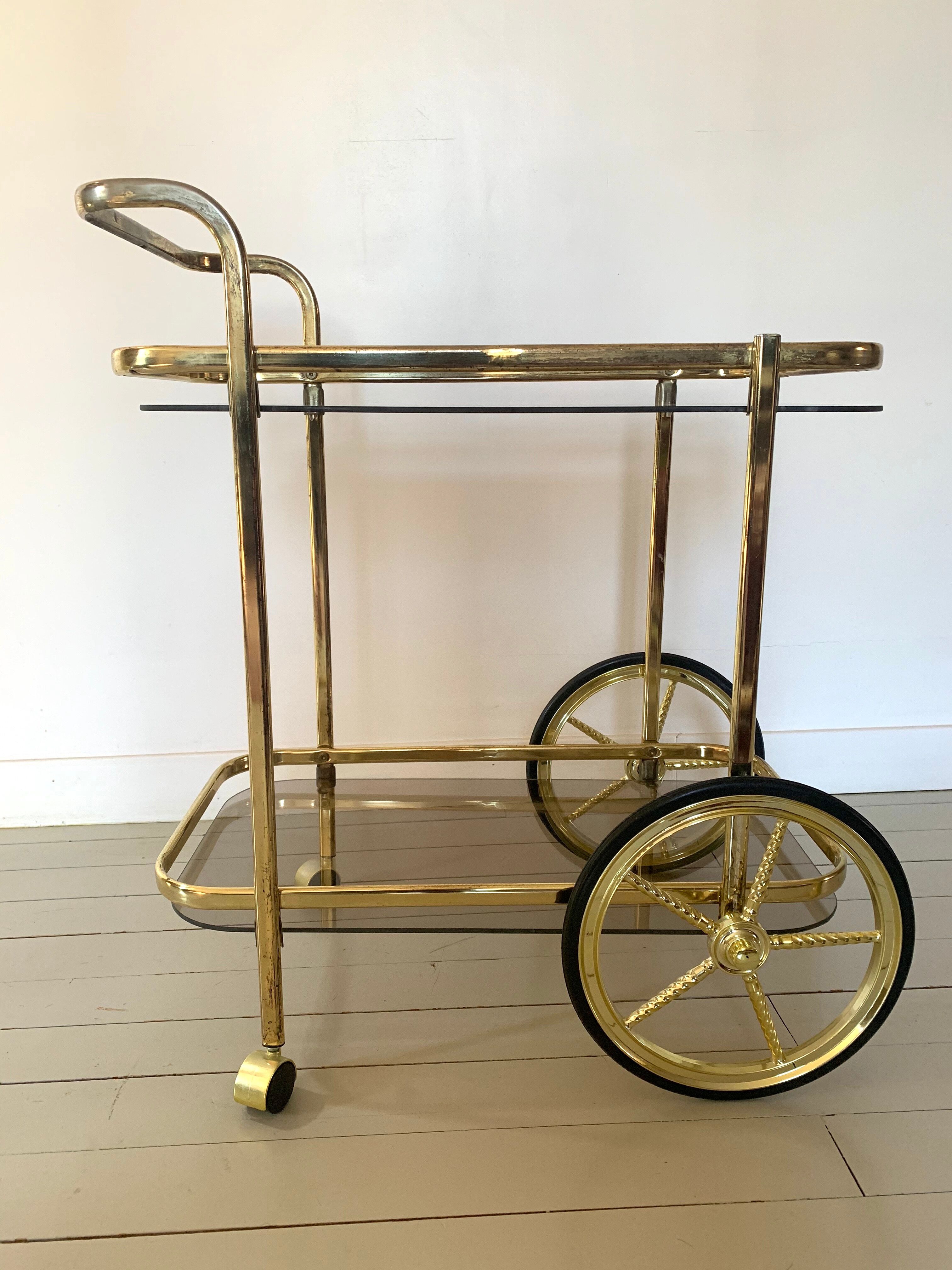 Golden dessert on wheels