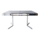 Vintage 70s silver glass table