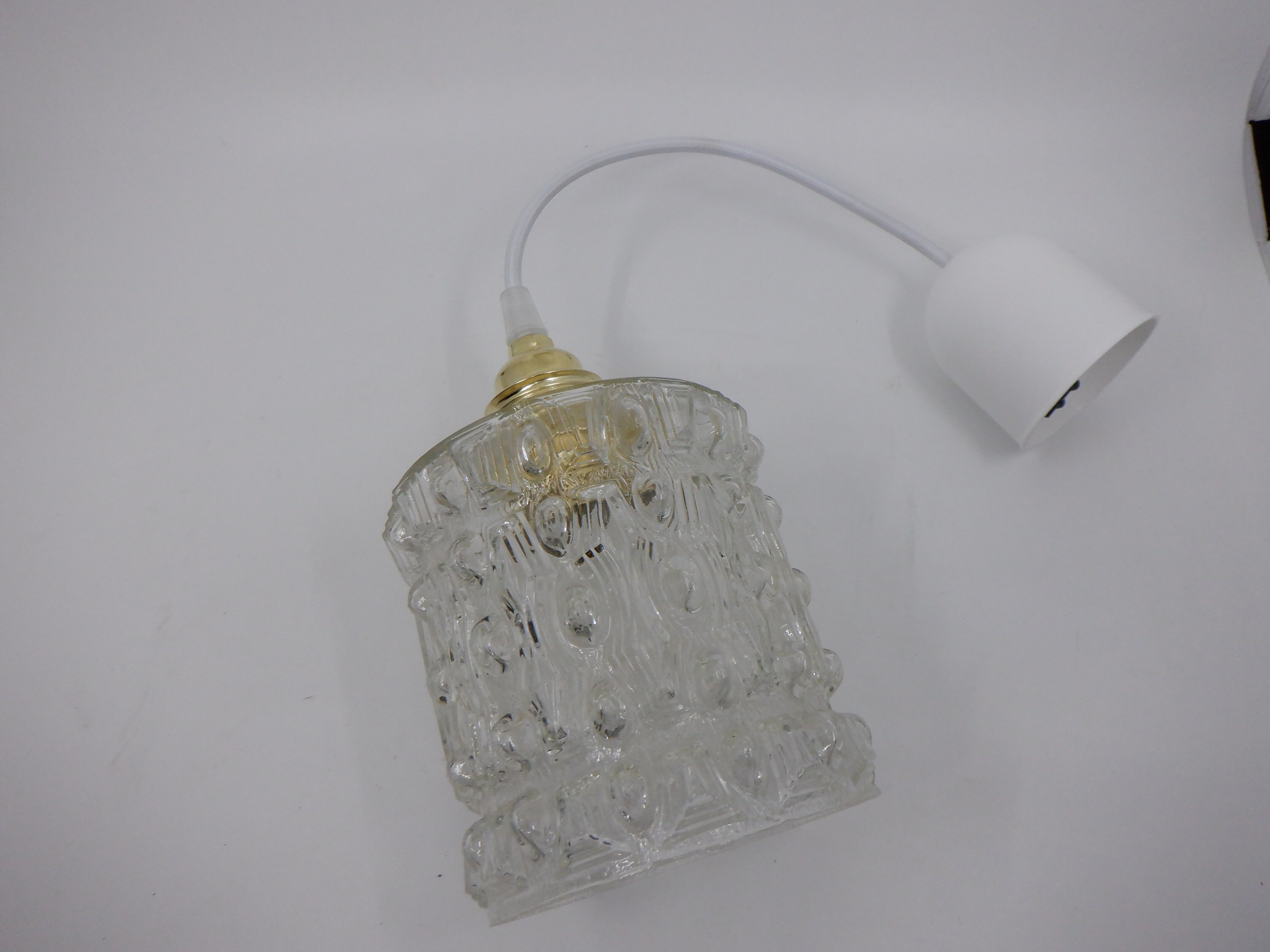 Chiseled glass hanging