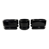 Luigi Colani set of 3 room dividing black planters 1970’s