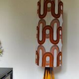 Ceramic floor lamp with flamed effect