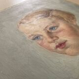 Portrait of a little girl on panel, 1939