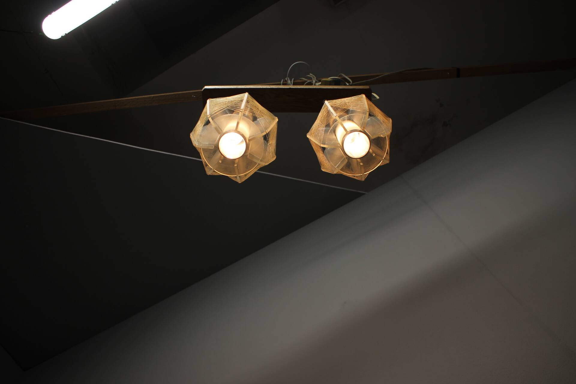 Vintage "spiderweb" chandelier, Czechoslovakia, 1960s