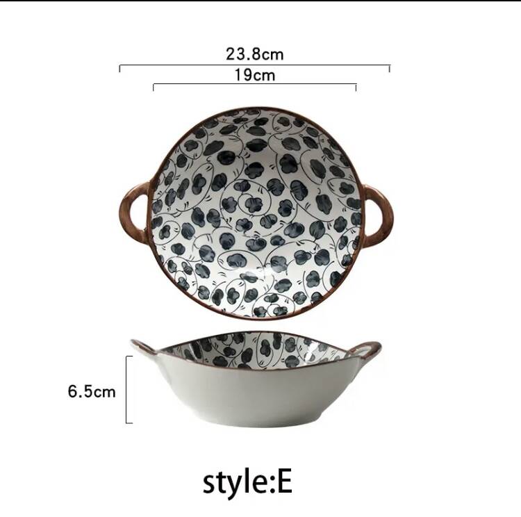 Vintage soup bowl with handle