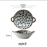 Vintage soup bowl with handle