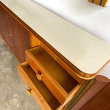 Sideboard and Matching Decorative Art Piece from the Cruise Liner "SS Rotterdam"