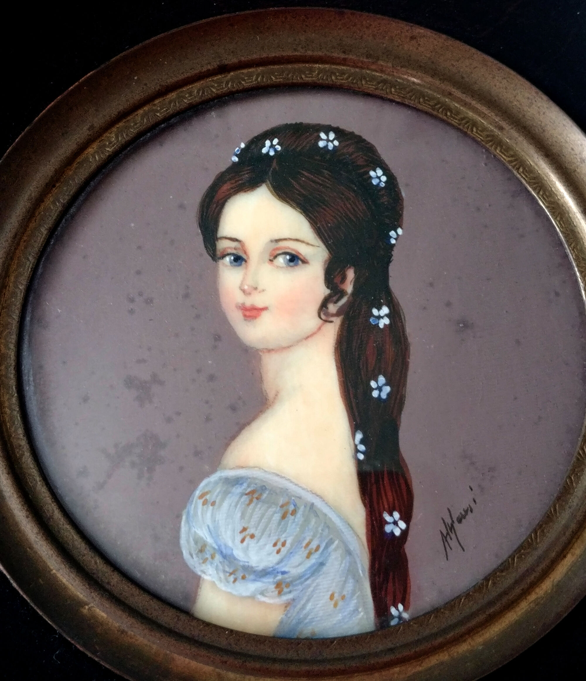Portrait miniature impératrice Elizabeth