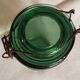 Solidex jar green glass