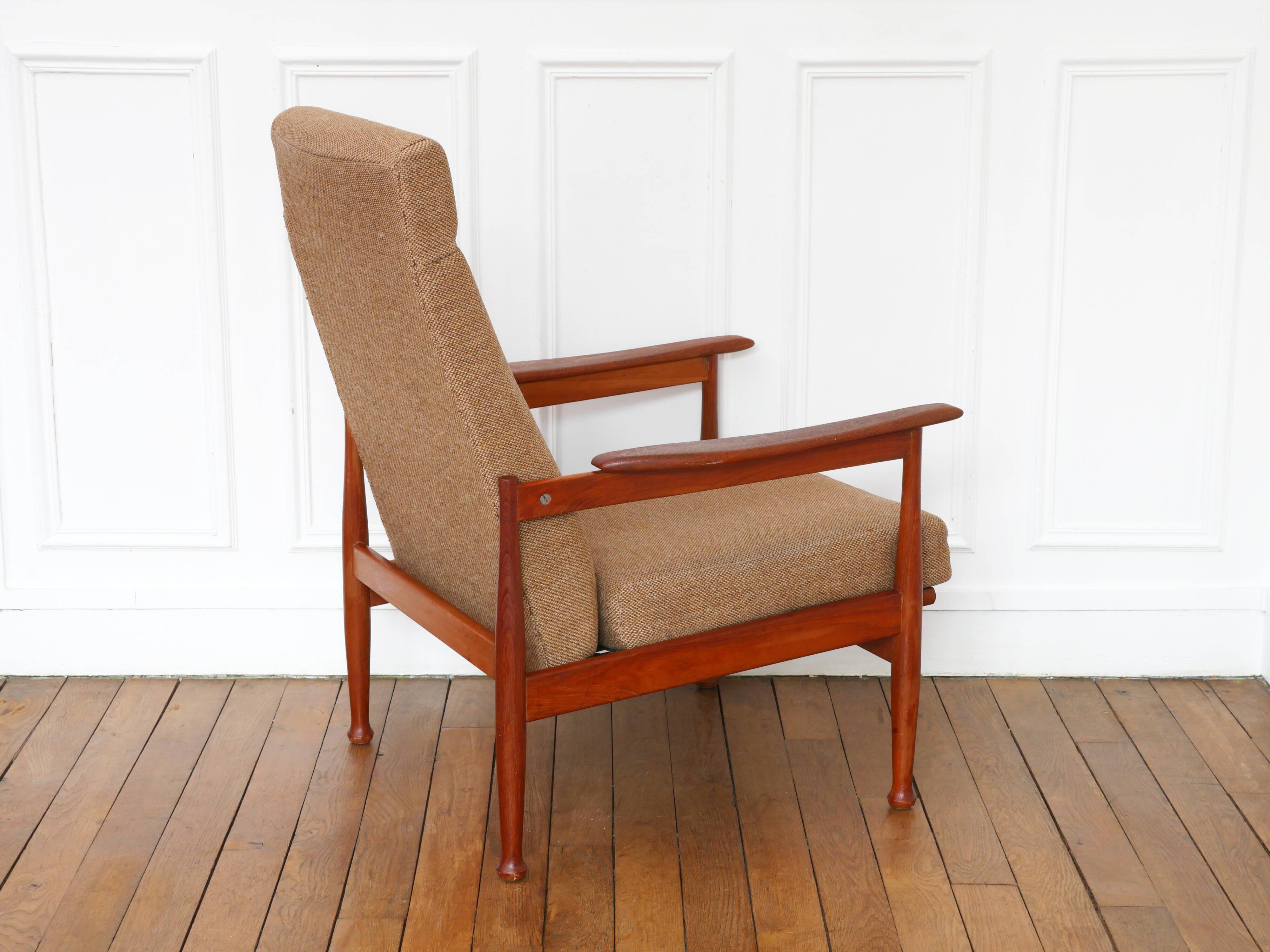 Teak armchair Guy Rogers
