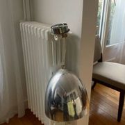 Vintage chrome metal pendant – 1970s design