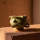Handcrafted Glazed Stoneware Candle Holder
