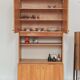 Antique high television cabinet, dresser cupboard by Drevotex Zamberk.