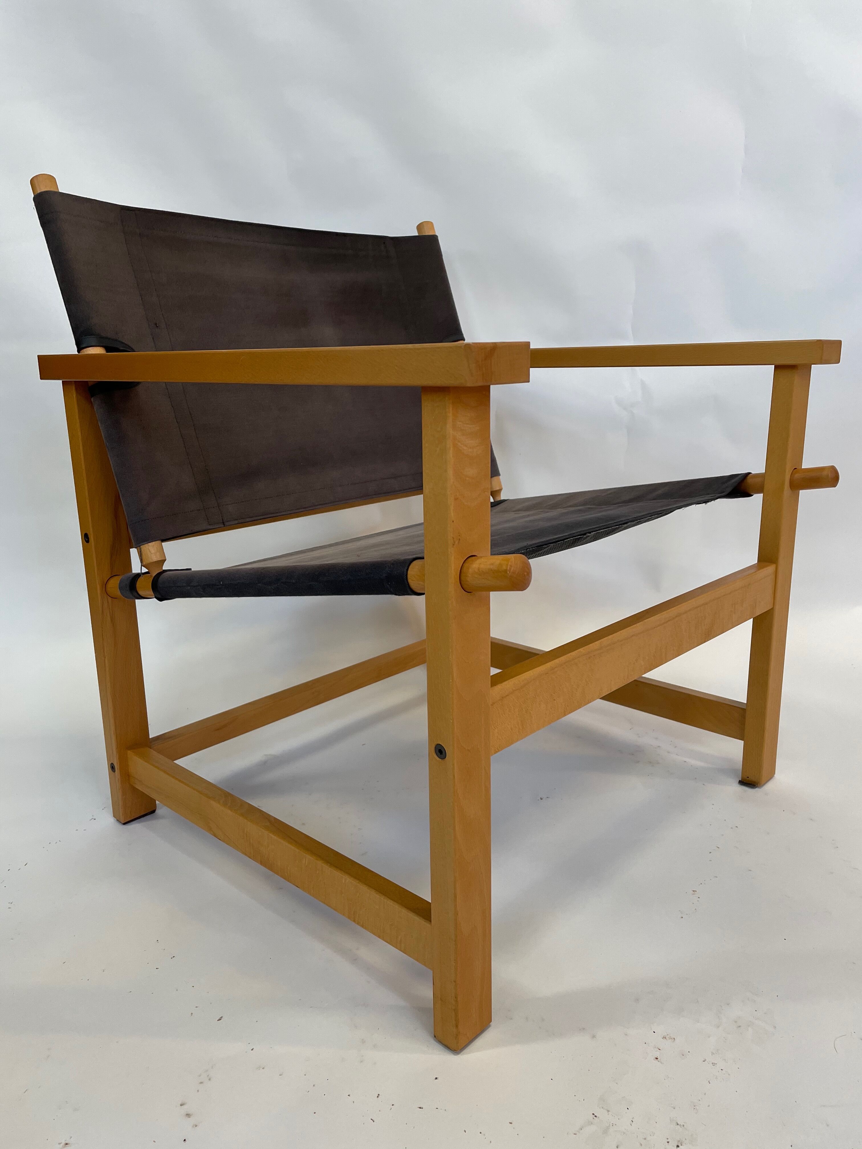 Vintage Safari Chair 1980s Hyllinge Møbler Denmark