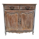 Antique chest of drawers with a cerused and patinated finish.