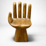 Sculptural wooden armchair – Hand shape