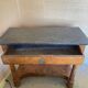 Console ancienne style Louis Philippe en bois et plateau en marbre