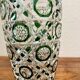 Vase en verre vert par Val St Lambert Belgique