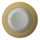 White and pastel yellow Amandinoise plates