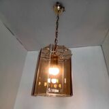 50s/60s pendant light in gold metal