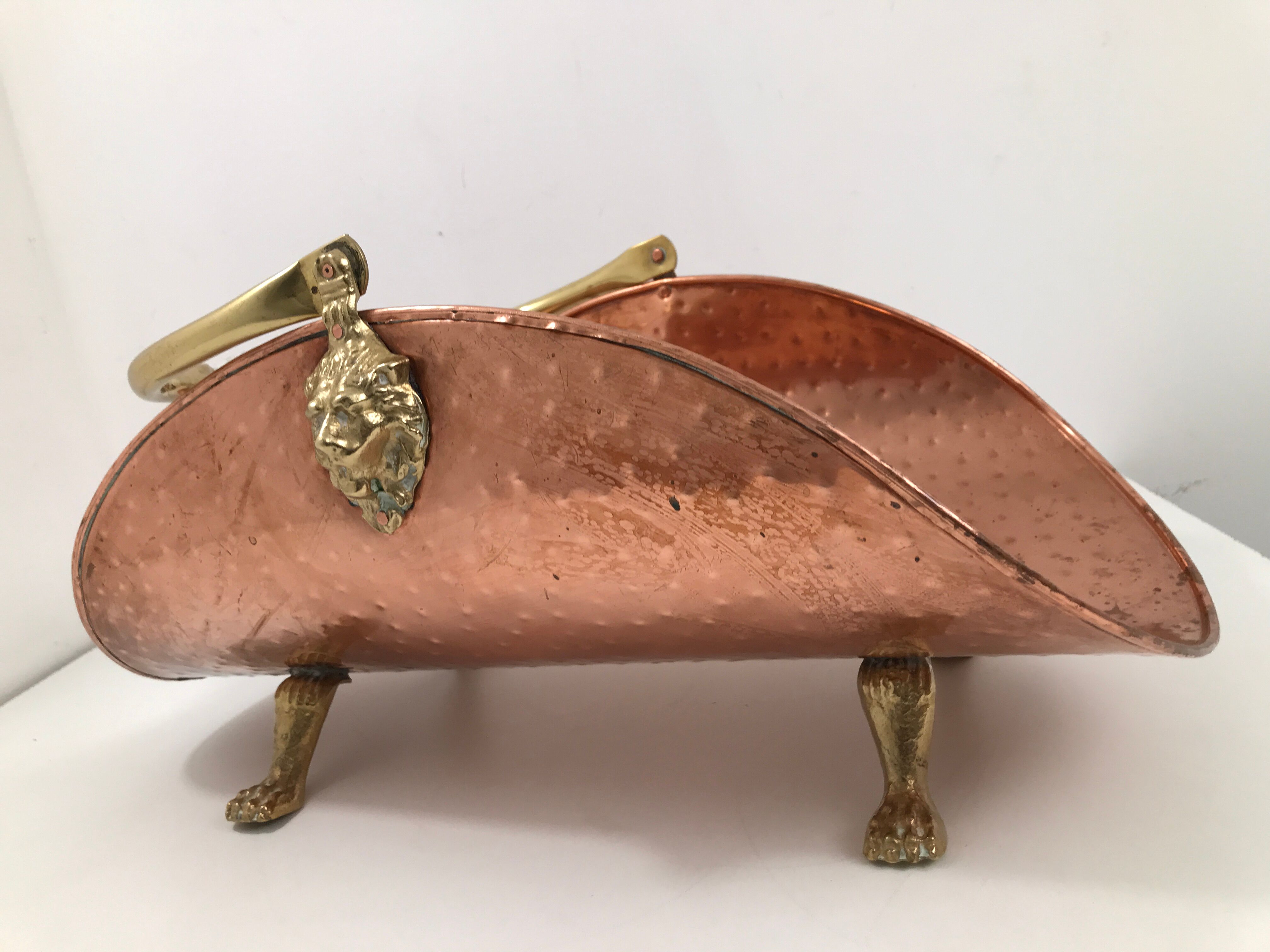 Old vintage copper buche door