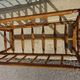 Antique solid walnut cradle