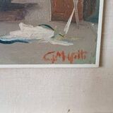 Marine painting oil on panel signed 50s/60s