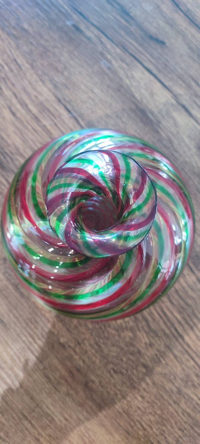 Vintage Murano-inspired blown glass vase