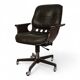 Stoll Giroflex 7112 Space Age leather office chair by Martin Stoll, 1970