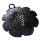 Artisanal embossed metal tripod dish