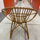 Rattan shell armchair