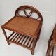 Paire de chevets rotin vintage