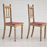 1950s, set 2 pcs of Danish dinning chairs, original good condition, oak wood.