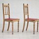 1950s, set 2 pcs of Danish dinning chairs, original good condition, oak wood.