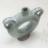 Vernified ceramic vase with handles