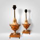 Pair of brass lamps in a classic design, 1950s