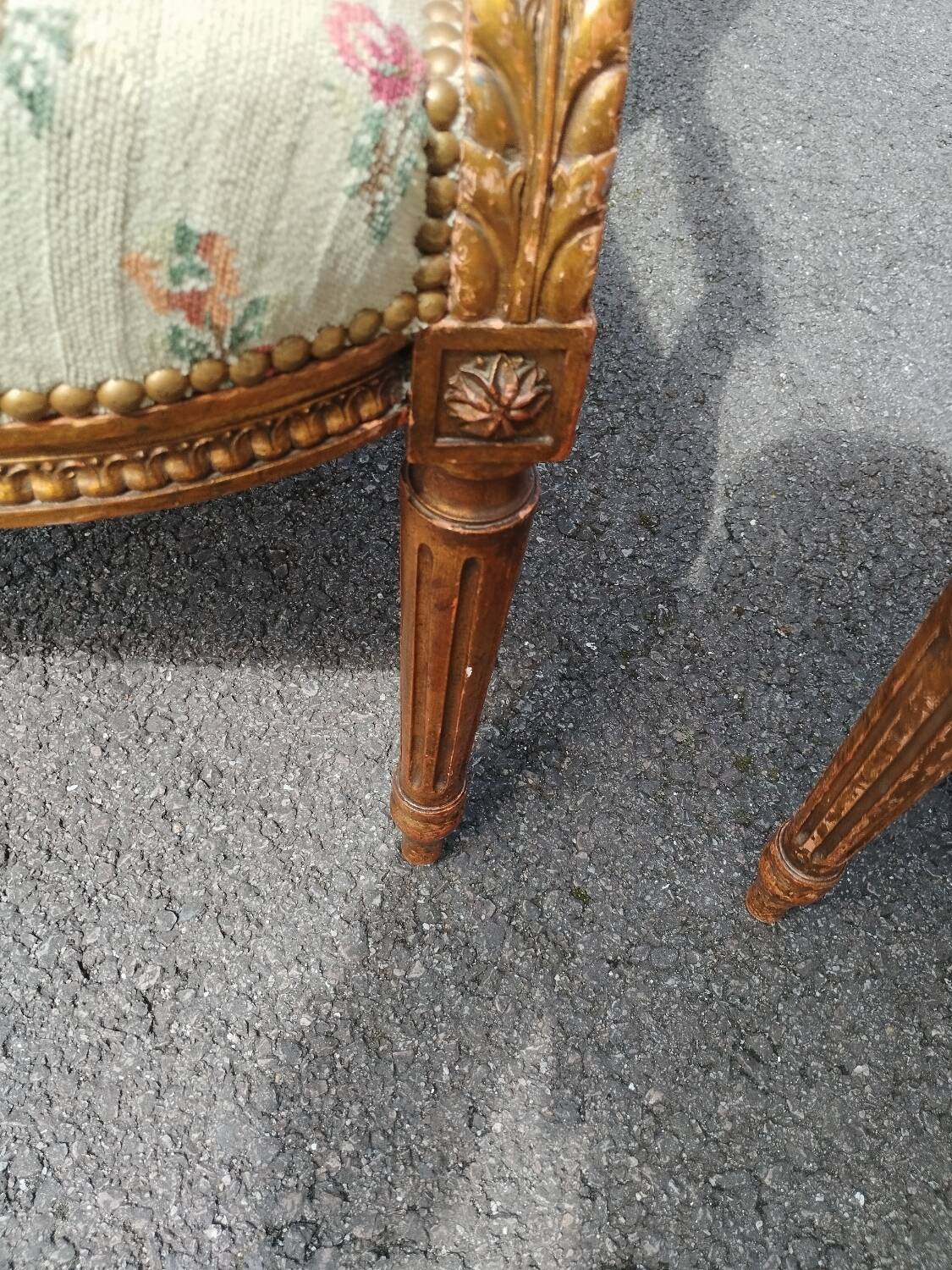 Pair of old Louis XVI style armchairs