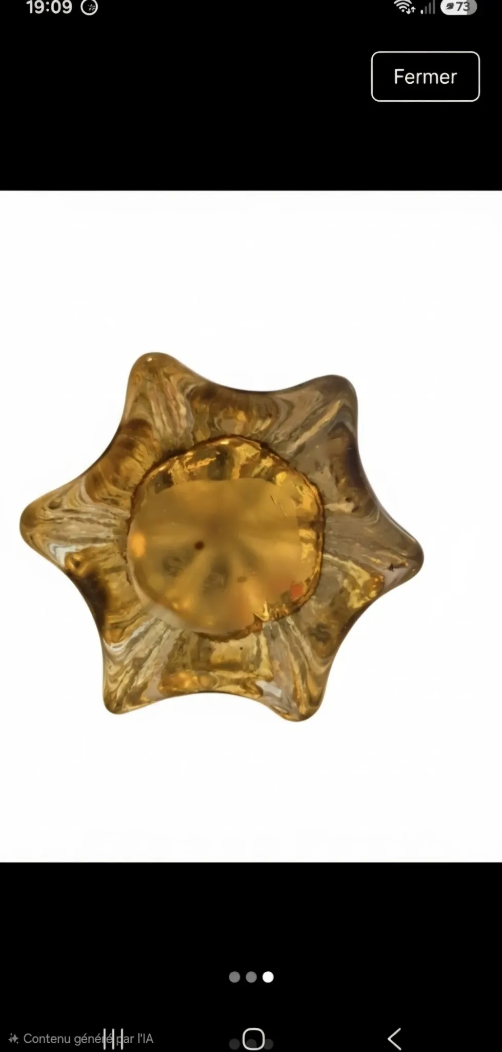 Large soliflore vase "Swung Vase" vintage amber 50 cm – Blown glass MCM