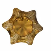 Large soliflore vase "Swung Vase" vintage amber 50 cm – Blown glass MCM