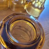 Lot de 4 verres ambrés vintage, Italy