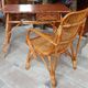 Vintage rattan desk and chair