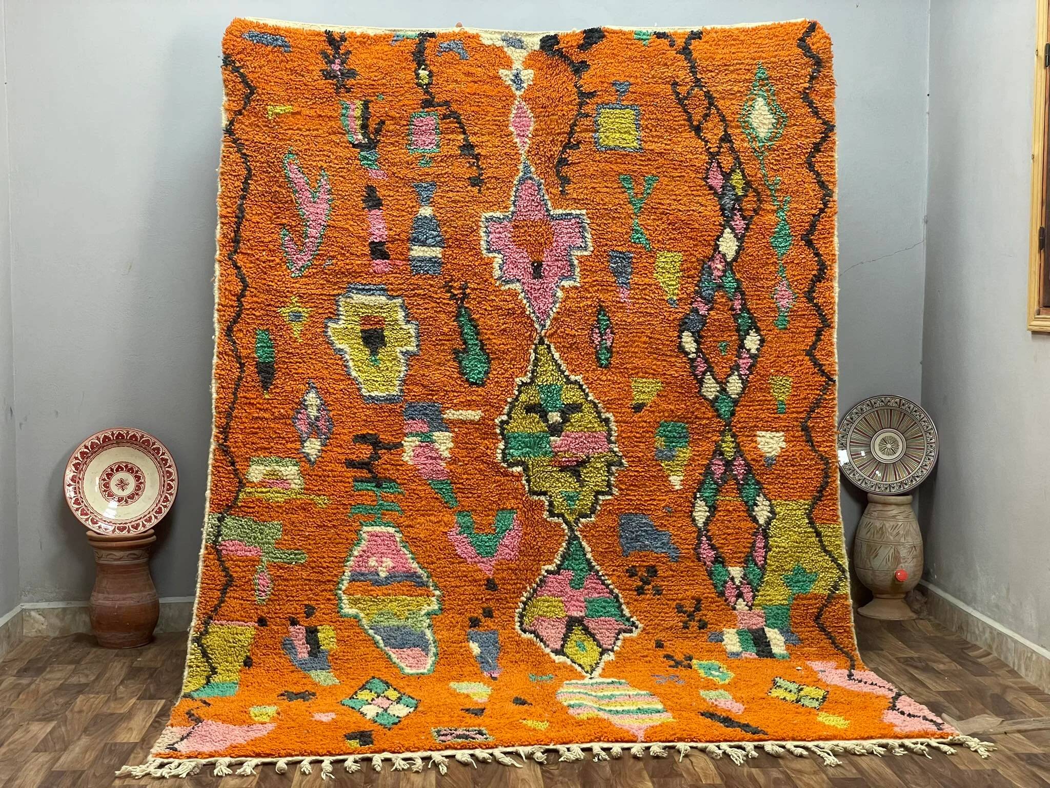 Handmade Berber rug in pure wool 2.5x1.5 m