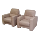 Pair of leather club chairs