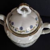 Sugar bowl decorated with cornflowers Limoges first half of the 20th century