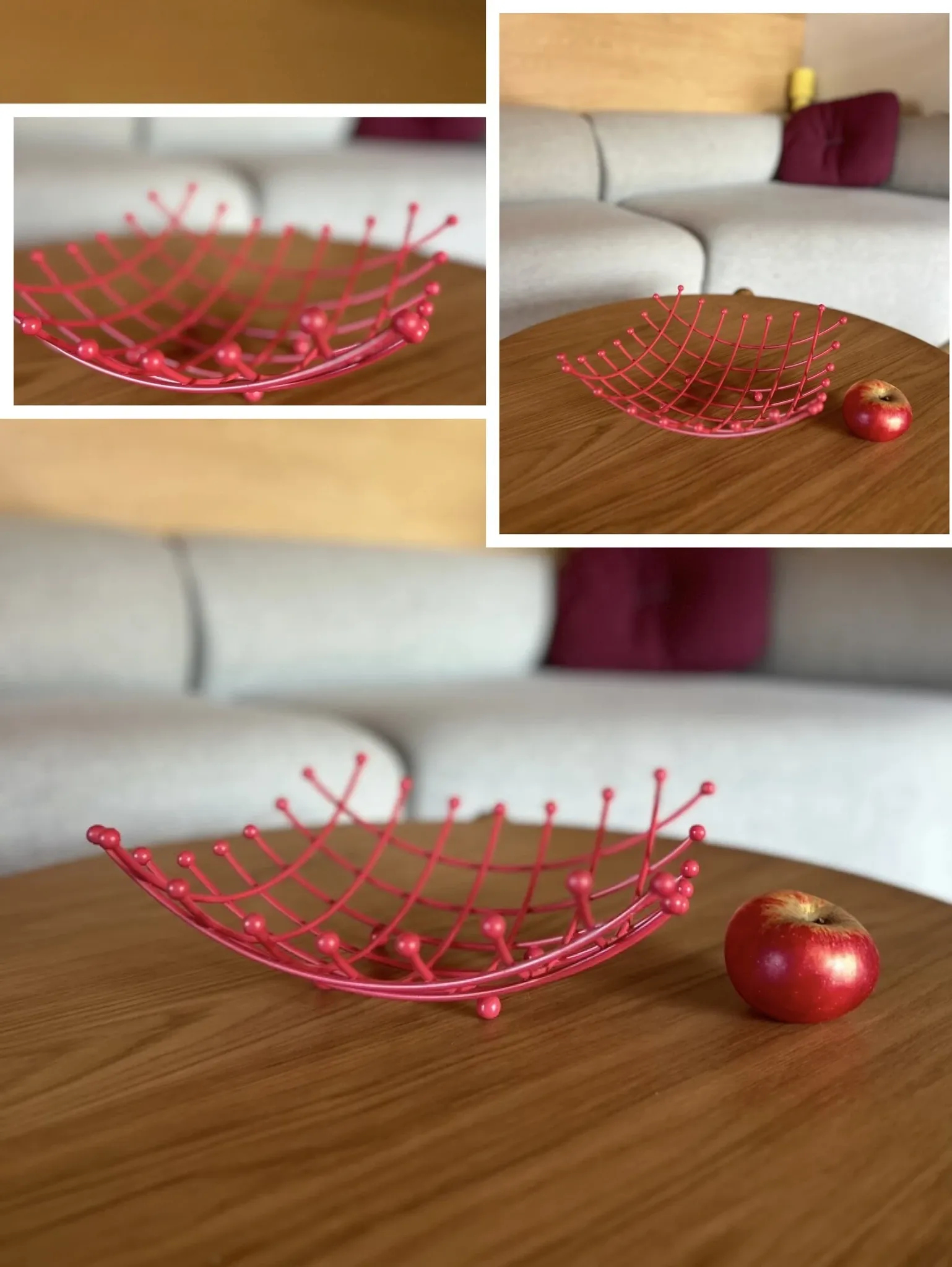 Coupe à fruits métal rouge fuchsia Trådig IKEA Ehlén Johansson
