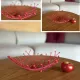 Fuchsia red metal fruit bowl Trådig IKEA Ehlén Johansson