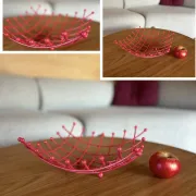 Coupe à fruits métal rouge fuchsia Trådig IKEA Ehlén Johansson
