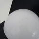 Lamp Luz Eva Maison Gautier structure in black metal and globe in white plastic