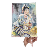 Portrait, signed watercolor
