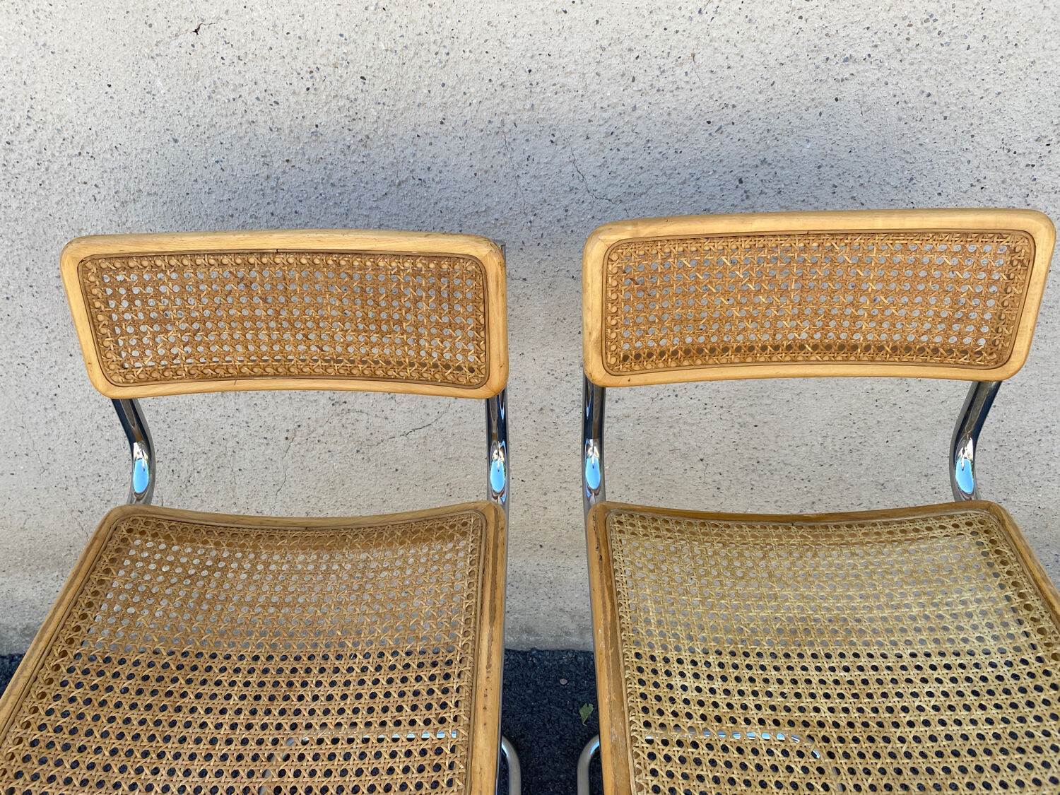 Paire de chaises de bar Cesca par Marcel Breuer Edition 1970