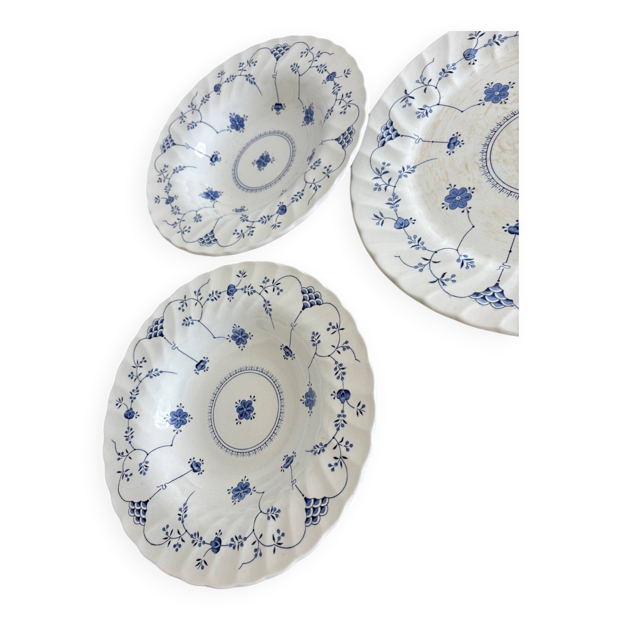 2 soup plates and 1 Myott Finlandia dish